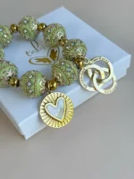 Pulsera verde lima cuentas tibetanas SERENIDAD - Imagen 2