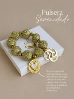Pulsera verde lima cuentas tibetanas SERENIDAD - Imagen 3