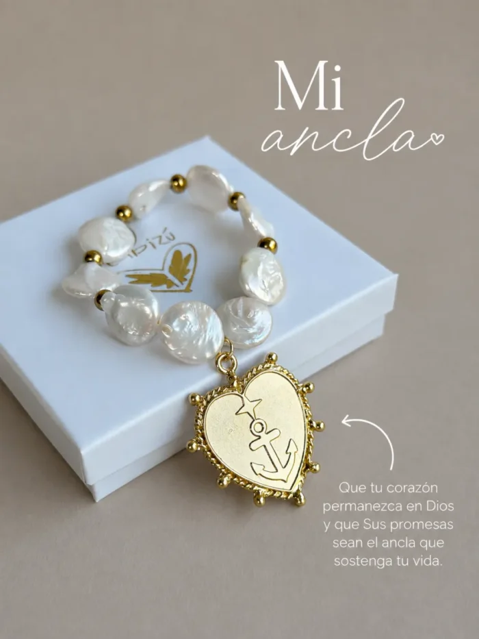 Pulsera perla barroca MI ANCLA - Imagen 2