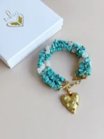 Pulsera turquesa corazón Morralla