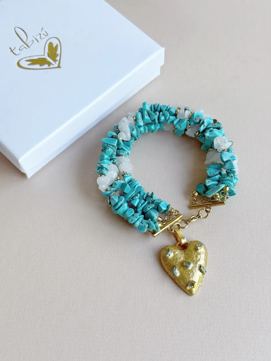 Pulsera turquesa corazón Morralla