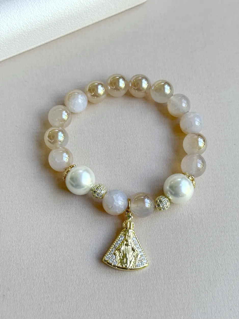 Pulsera ágatas nude Virgen