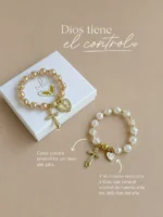 Pulsera Dios tiene el control BLANCA - Imagen 2