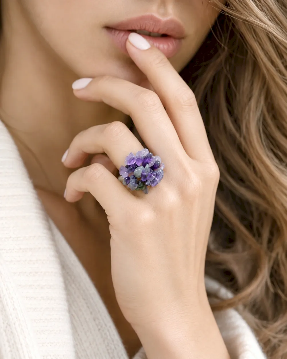 Anillo chilenito amatista