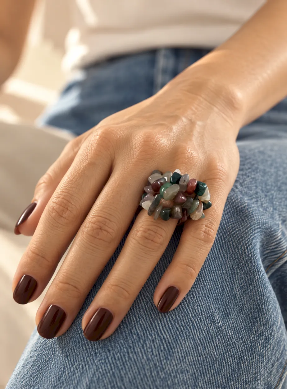Anillo chilenito agata india