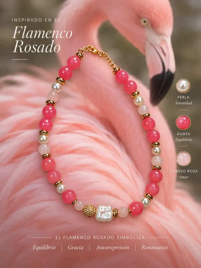 Collar Flamenco rosado - Imagen 2