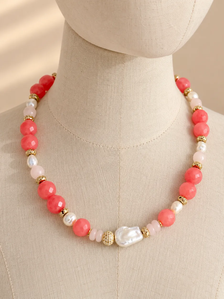Collar Flamenco rosado