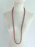 Collar largo perla de nacar vino - Imagen 4