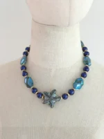 Collar estrella azul cobalto